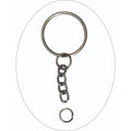 Llavero Argolla Sin Fin C/ Cadena X100u + 100 Arandela Unión Níquel