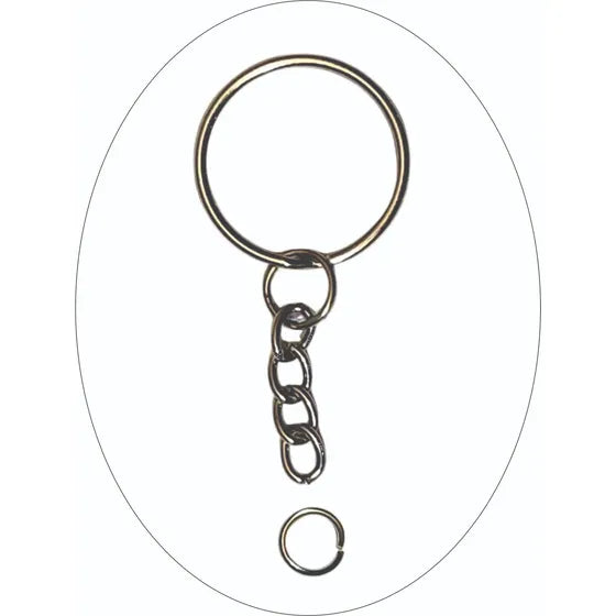 Llavero Argolla Sin Fin C/ Cadena X100u + 100 Arandela Unión Níquel