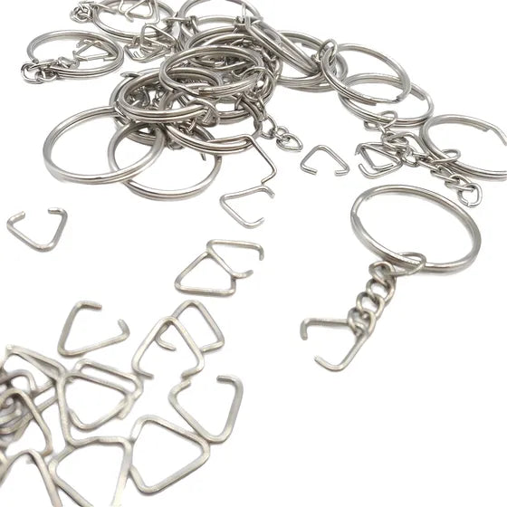 Llavero Argolla Sinfin Con Cadena Y Triangulo X 500 Unidades