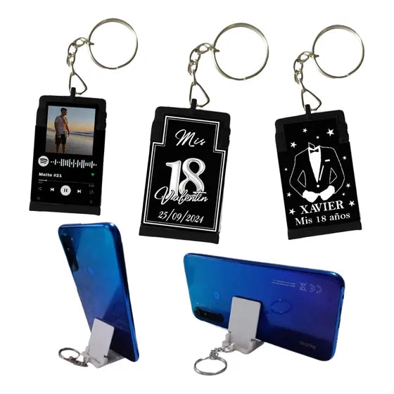 Llavero 18 Años Personalizado Souvenir 40x Porta Celular