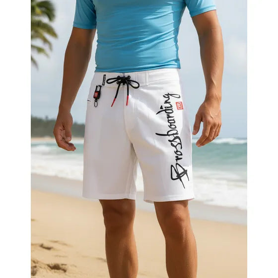 Short Bross De Baño Estampado Boarding Con Llavero